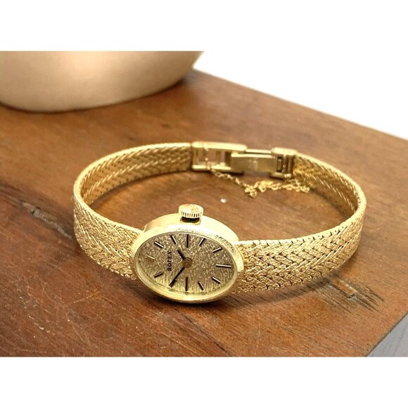 Rolex Women's Watch Vintage 8193 Cocktail 14k Gold 1400 Manual Wind Petite 15mm - Picture 8 of 16